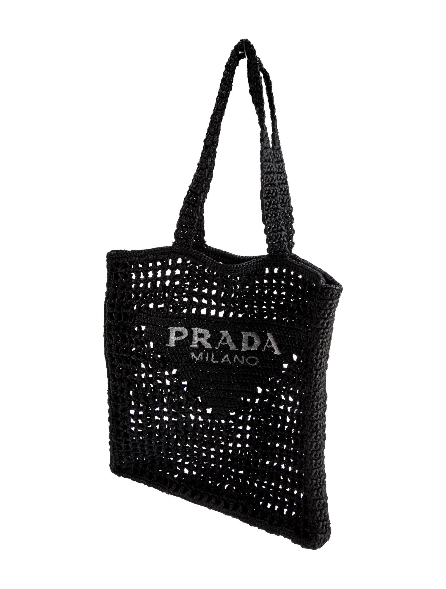 Prada Raffia Logo